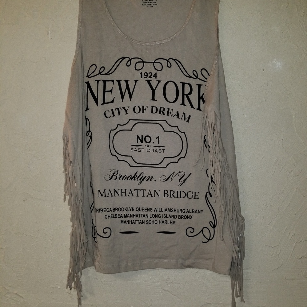 One Fire fringe tank top